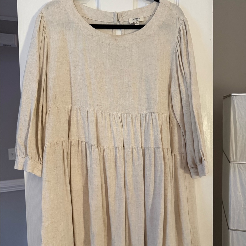 Umgee Natural Linen Dress